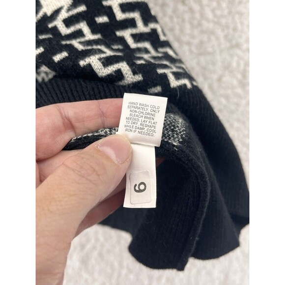 Express Design Studio Sleeveless Sweater Wool Blend Size M 90's Y2K Black White - Picture 5 of 7